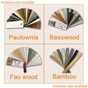 Persiane veneziane personalizzate In <span class=keywords><strong>legno</strong></span> veneziano spazzolato lamelle colorate formato elettrico incorporato per la tecnica di lucernario semplice per uso quotidiano - Product Image 4