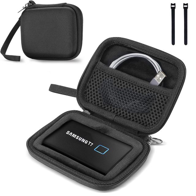 Hard EVA Shockproof Protective Case for Travel with Lexar ES3 Portable SSD SD Card Organizer