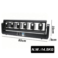 FEIYUEYUE DMX512 12 Yeux 12x500MW Laser Rouge + 12x5W LED 5W Faisceau Blanc Chaud Barre de Lumière Laser à Tête Mobile 19/44CH DJ Club