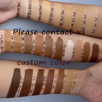 Quantité minimale de commande bas personnaliser végétalien 12 couleurs peau foncée correcteur de visage imperméable couverture complète maquillage pour les femmes noires fond de teint liquide