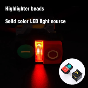 22mm IP65 không thấm nước LED đôi đầu đẩy nút chuyển đổi bảng điều khiển điện tử hộp 1NO 2NO 1no1nc 10A - Product Image 4