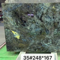 Dalles de granit de Madagascar en labradorite bleue de Lemuria pour comptoirs et carreaux muraux
