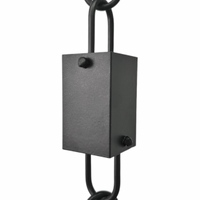 Chaîne de pluie noir mat Design angulaire Tuyau de descente décoratif Alternative Fabriqué à la main en acier inoxydable Caractéristique de l'eau Chaîne de pluie