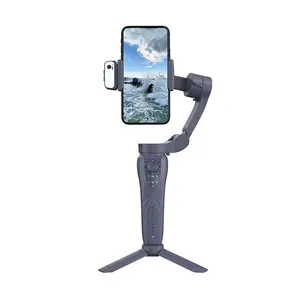 Factory Supply Smooth Fold 3 Axis Gimbal Stabilizers F12 For mobile And Action Camera With Long Llifetime Face Tracking