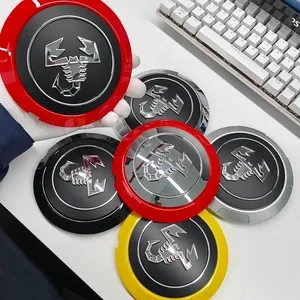 4 Pezzi Coprimozzo Auto 133mm con Emblema per <span class=keywords><strong>Fiat</strong></span> Abarth 500 Tipo FR <span class=keywords><strong>Panda</strong></span> Argo Freemont Viaggio Bravo Punto Doblo Pulse Stilo - Product Image 2