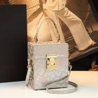 Sac fourre-tout SUOLING en PU imprimé léopard avec fermoir, petit format, style professionnel pour femme, bandoulière simple, fermeture à clip, polyester