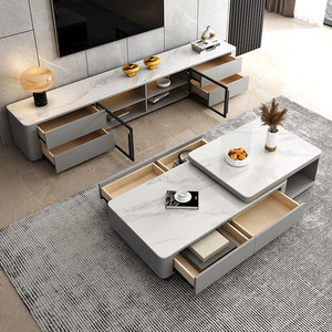 Ensemble de tables basses pour salon, <span class=keywords><strong>table</strong></span> basse de salon, <span class=keywords><strong>table</strong></span> basse en marbre - Product Image 3