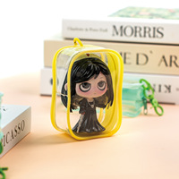 Sac de poussette transparent en PVC refermable en stock, pochette de rangement pour mini figurines, support de présentation suspendu pour porte-clés