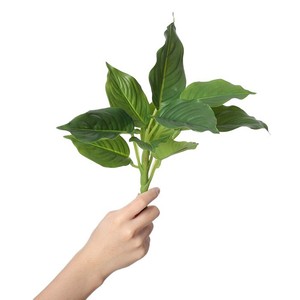 Lot de plantes artificielles Dream Castle, 10 feuilles, en plastique, pour décoration intérieure et extérieure - Product Image 4
