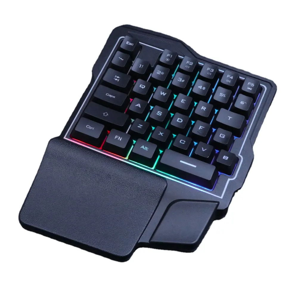 Populaire Ontwerp Handig Een Hand Met Gekleurde Rgb Licht Mini Mechanische Goedkope Gaming Toetsenbord