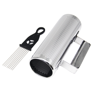 Juego de Raspadores para Guiro de 8 Pulgadas, Cilindro Hueco de Acero Inoxidable con Mango Lateral para Percusionistas Latinos - Product Image 1