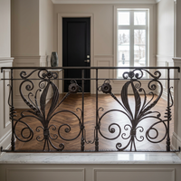 Balustrade de balcon en fer forgé au style mexicain, balustrade élégante de luxe