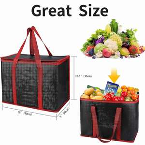 Sac isotherme souple pour bouteille de vin, idéal pour la livraison de repas, les pique-niques et le camping – Fournisseur d'or, promotionnel et économique - Product Image 2