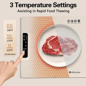Factory Price Amz Portable Kitchen Flexible Food Warmers Roll Silicone <b>Heating</b> Mat Foldable <b>Electric</b> Warming Tray - Product Image 2