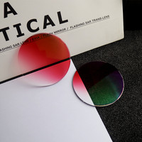 EXIA M3A 1,61 Gafas de sol Lente Gradiente rojo 75mm SHMC UV400 Revestimiento verde Anti-Impacto