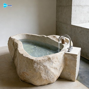 Baignoire autoportante en marbre naturel de haute qualité, grande taille, sur mesure, <span class=keywords><strong>prix</strong></span> de gros, fabriquée en usine - Product Image 3