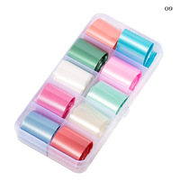 Autocollant de transfert d'ongles sur ongles, 10 pièces, en papier AB, étoilé de luxe, holographique, de styliste