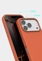 Coque de téléphone portable magnétique à chargement sans fil en silicone liquide doux, texture mate effet ski, pour iPhone 17 16 15 Pro Max