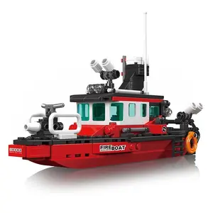 Mould King 10082 Creative Series FireBoat Toy Build Blocks Christmas Gifts Boat Building Block Toys For Kids