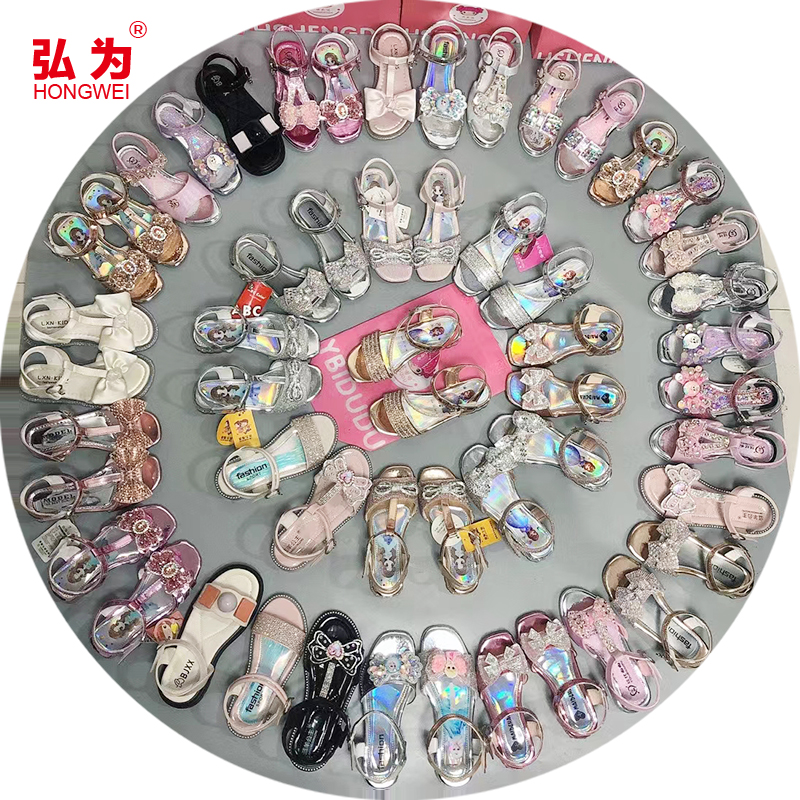 Hot Selling Children's summer Sandals breathable butterfly flower outdoor party sandals Beautiful girl dress shoes