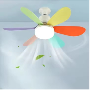 Hiện đại New E27 ổ cắm <span class=keywords><strong>LED</strong></span> ánh sáng với 6 ABS Blades có thể gập lại đèn quạt điều khiển từ xa AC động cơ cho nhà văn phòng - Product Image 5