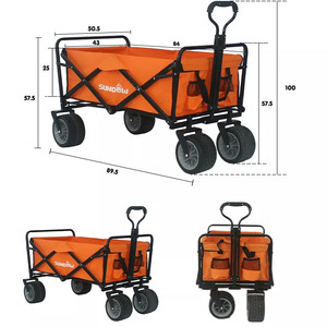 Outdoor Beach Camping Grasland Tuin Vouwen Wagon Winkelwagen Trolley - Product Image 5
