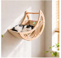 Étagères murales pour chat personnalisées en forme de lune et d'étoile, meubles pour chat en bois modernes, décoratifs, gain de place, perchoir flottant pour chat pour l'intérieur
