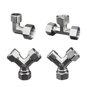 Raccord en T en acier inoxydable 4 points 20 mm résistant à haute pression pour raccords de conduites d'eau - Product Image 2
