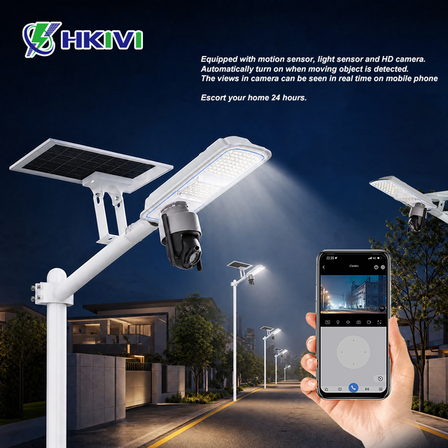 Heavy-duty Aluminum LED Street Lamp 300W 500W 800W Solar Street Light with 4G CCTV for Saudi Arabia Projects