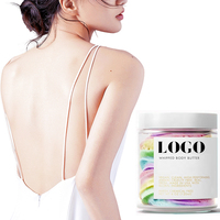 Pot en verre personnalisé avec logo, crème glacée arc-en-ciel, miel, mangue, beurre de karité, beurre de karité pour le corps