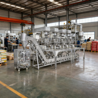 Machine de pesage, remplissage et emballage verticale multi-têtes à haute précision pour granulés d'essence, avec trémie à 14 niveaux et capacité de 25 kg, pour matériaux mixtes