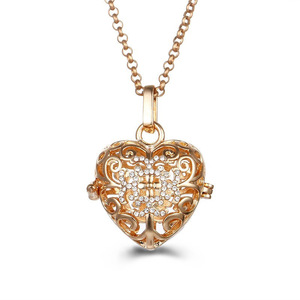 Collar con Colgante Difusor <span class=keywords><strong>de</strong></span> Aroma <span class=keywords><strong>de</strong></span> Cadena <span class=keywords><strong>de</strong></span> Eslabones Chapado en Oro <span class=keywords><strong>de</strong></span> Latón, Diseño Hueco <span class=keywords><strong>de</strong></span> Moda, el Más Vendido, para Difusión <span class=keywords><strong>de</strong></span> Aceites Esenciales y Perfumes - Product Image 5