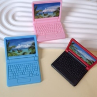 Mini Laptop de 43*35MM, Accesorios para Muñecas, Computadora Portátil Plegable, Juguete de Oficina, Mini Muñecas, Miniaturas para Jardín de Hadas, 100 Piezas