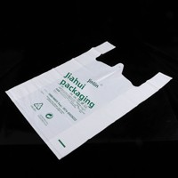 Petits sacs en plastique PET/PE transparents blancs, style gilet, pour emballage alimentaire, petit-déjeuner/à emporter, jetables – Fabrication nationale, vente en gros à prix avantageux