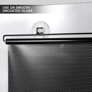 Ventosa senza unghie avvolgibile avvolgibile oscurante parasole copri finestrino per auto in PVC di colore nero - Product Image 6