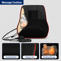 Coussin de massage ergonomique premium avec fonction pétrissage avant-arrière, à brancher, pour soulager les douleurs dorsales, coussin de massage Shiatsu