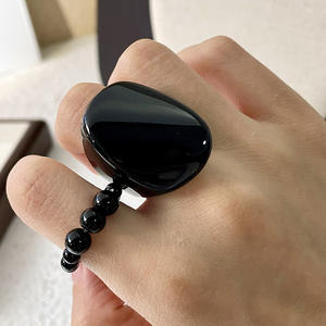 Ensemble de bagues de cocktail géométriques en résine acrylique Lucite, unisexe, moderne, pour usage quotidien, cadeau, bijoux 2026 - Product Image 3