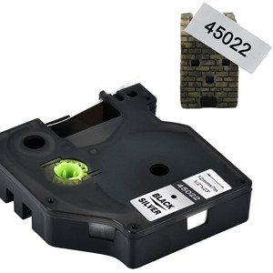 D1 Etikettenkassette Schwarz auf Silber 12mm 45022 100% Kompatibel für DYMO LM160 <span class=keywords><strong>LM280</strong></span> PNP Etikettendrucker - Product Image 2