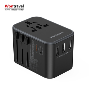 Wtravel Produto Mais Novo Adaptador de viagem Duplo tipo C 3 USB Saída de 35.5 W PD Adaptador Universal de Carregamento Rápido - Product Image 1