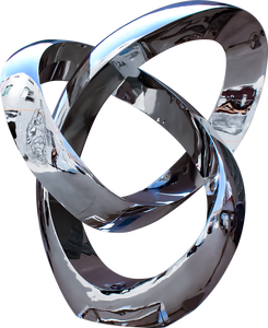 Escultura de Anillo de Möbius de Acero Inoxidable, Estilo Pop Art, 2023, en Venta - Product Image 1