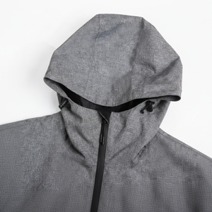 Chaqueta de lluvia cortavientos con capucha de alta calidad para hombres Lona acolchada ligera con cuello alto transpirable y recubierto - Product Image 1