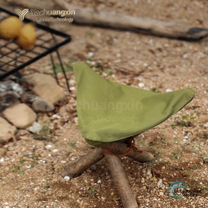 Triangle Oxford Fabric Portable Outdoor <b>Stool</b> Cover Green Minimalist Design - Product Image 5