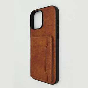 Funda para <span class=keywords><strong>iPhone</strong></span> con Ranuras para Tarjetas, Diseño de Piel de Cocodrilo, Función de Soporte, Disponible para Varios Modelos - Product Image 1