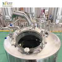 Equipo de Cervecería MICET de 500L, 600L y 800L, Método de Calentamiento a Vapor, Equipo de Elaboración de Cerveza de 2 Recipientes con Controlador PID