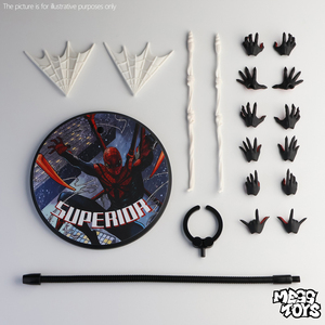 Nuova Action Figure in PVC di Spider-Man, Giocattolo Decorativo a Tema Militare Nero e Rosso, Personaggio <span class=keywords><strong>Supereroe</strong></span> - Product Image 4