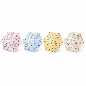 Nouvel Arrivage Mini Parapluie de Poche Pliant en Trois Sections à Motif Floral Entièrement Imprimé, Cadeau d'Affaires en Gros - Product Image 1