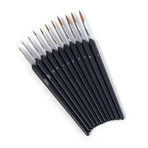 11pcs Fine Tip Details Artist Paint Brush Set Oil Watercolour Painting Acrylic Craft Art Paintbrush Pen Brush