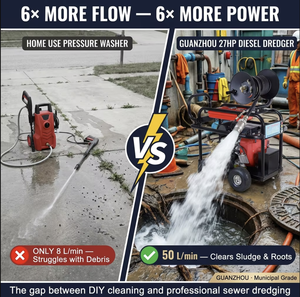 <span class=keywords><strong>Machine</strong></span> de nettoyage de canalisations à moteur diesel 27HP, 150 bars, 50 L/min, équipement de nettoyage de tuyaux à haut débit avec tuyau haute pression de 50 m - Product Image 6