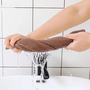 Paño de Cocina Rectangular de Algodón Tejido de Doble Cara, Grueso, Absorbente, de Secado Rápido, Estampado, de Color Sólido, Impermeable, para Hotel y Restaurante - Product Image 3