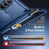 Étui MOBOSI Z Fold6 en TPU+PC avec support rotatif, protection d'écran anti-espion, compatible avec la protection de qualité militaire 18FT, magnétique